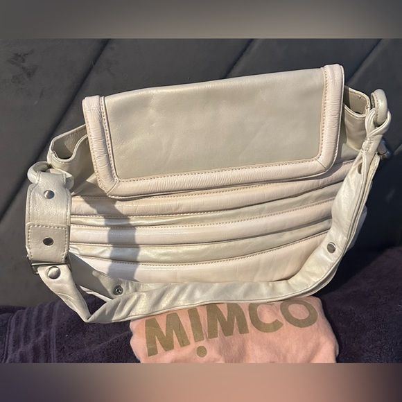 Mimco Handbags - Mimco leather pearl white bag a must see very eloquent